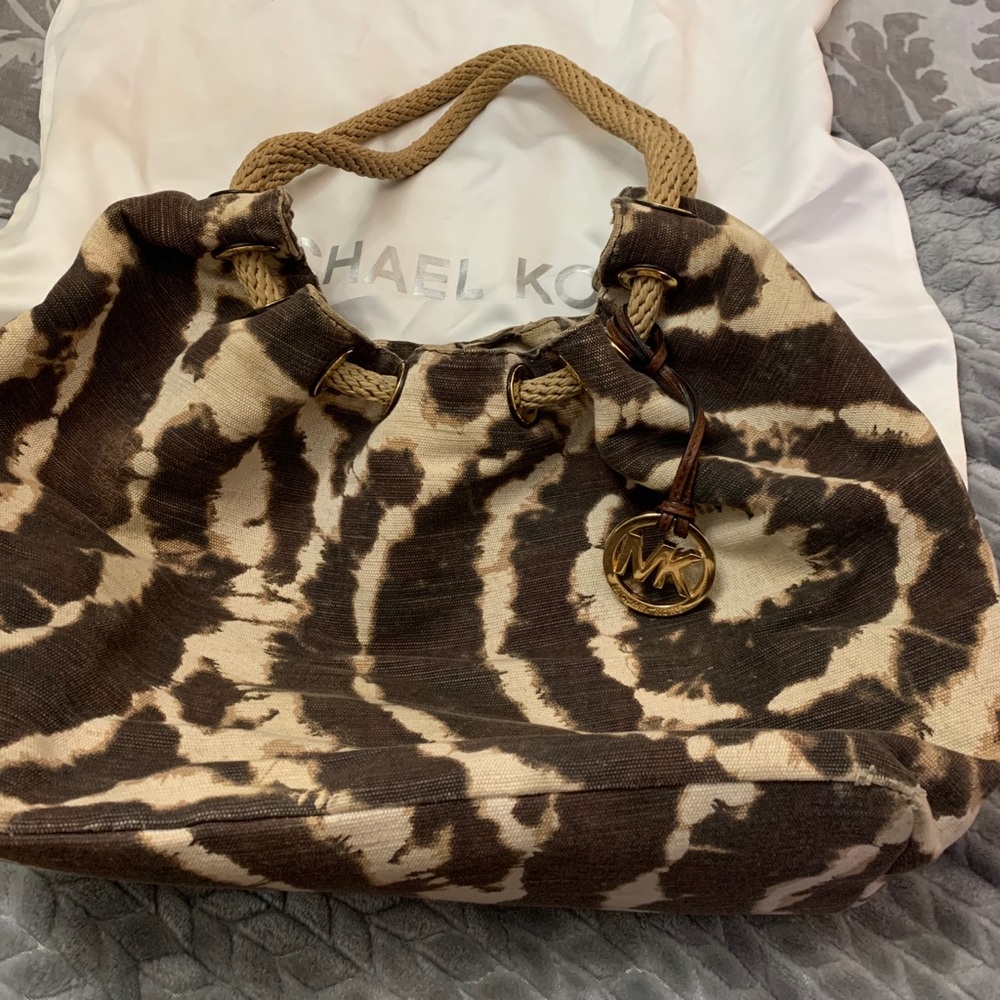 Michael Kors brown and beige handbag